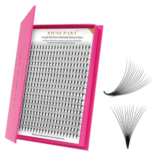 Premade Fans Eyelash Extensions 14D Volume Lash Extensions 0.03 Thickness Eyelash Extension C Curl Premade Lash Fans Mix 9-16mm Fluffy Soft Handmade Lash Fan(14D-0.03-C,9-16mm)