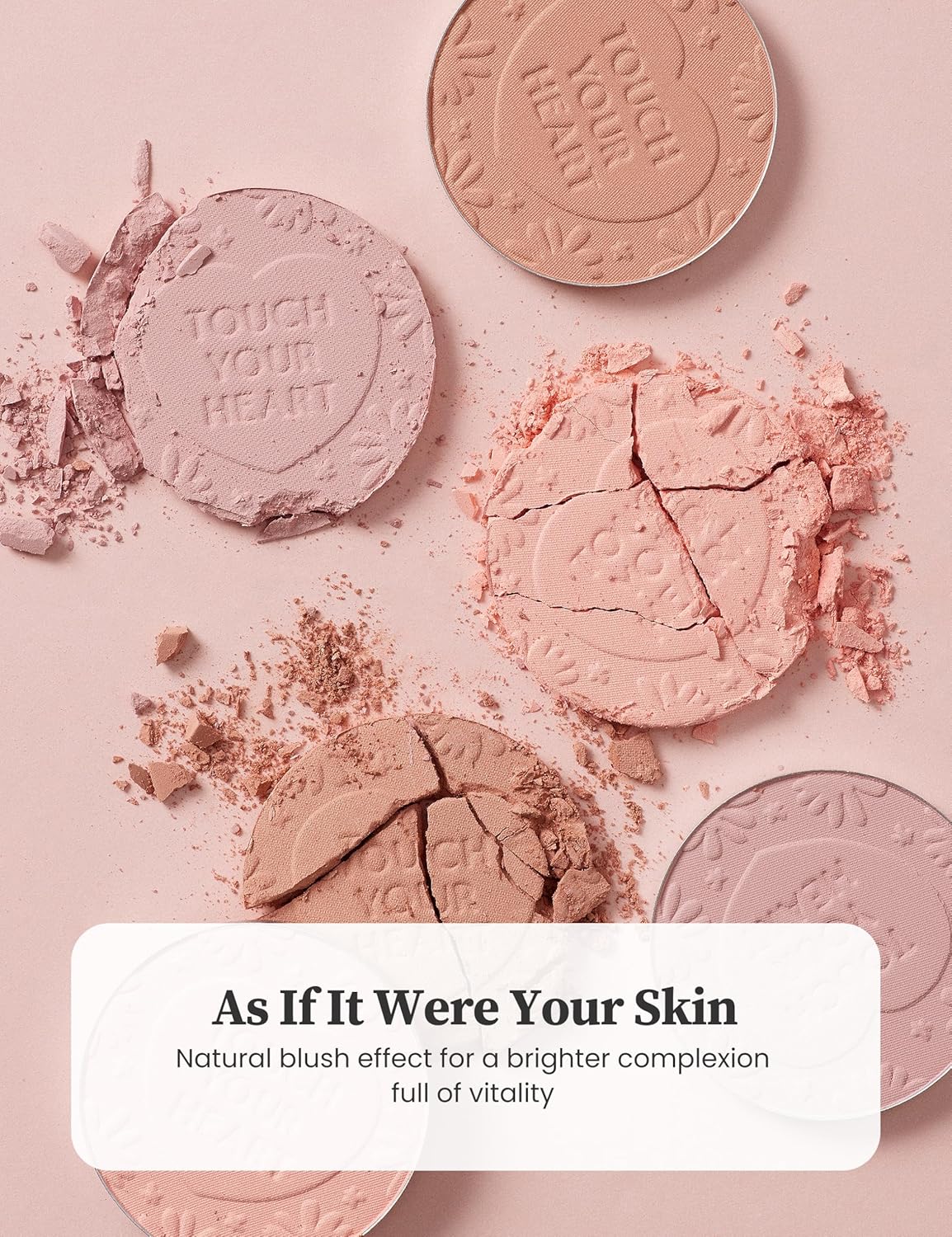 MILKTOUCH Touch My Cheek in Bloom Blush Sweet Grapefruit | Face Blushes Compact Powder Makeup | Shimmer Powder Blush Oil Absorbing Powder Compact | Face Powder for Oily Skin Korean Blush (0.18 oz)
