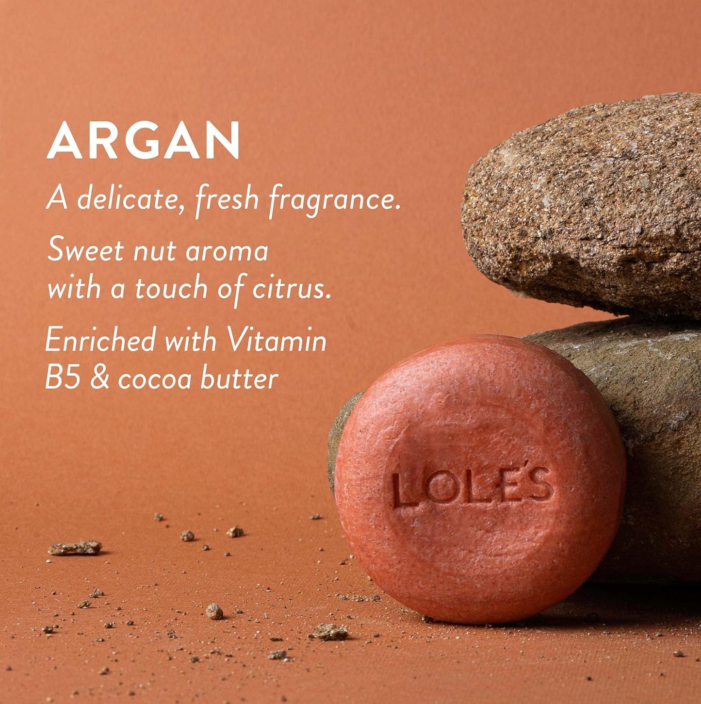 LOLE'S Shampoo Bar and Conditioner 2in1 with Argan Oil for Normal to Oily Hair, Repair & Damage Control, 99% Natural, Sustainably Sourced, 3.5Oz