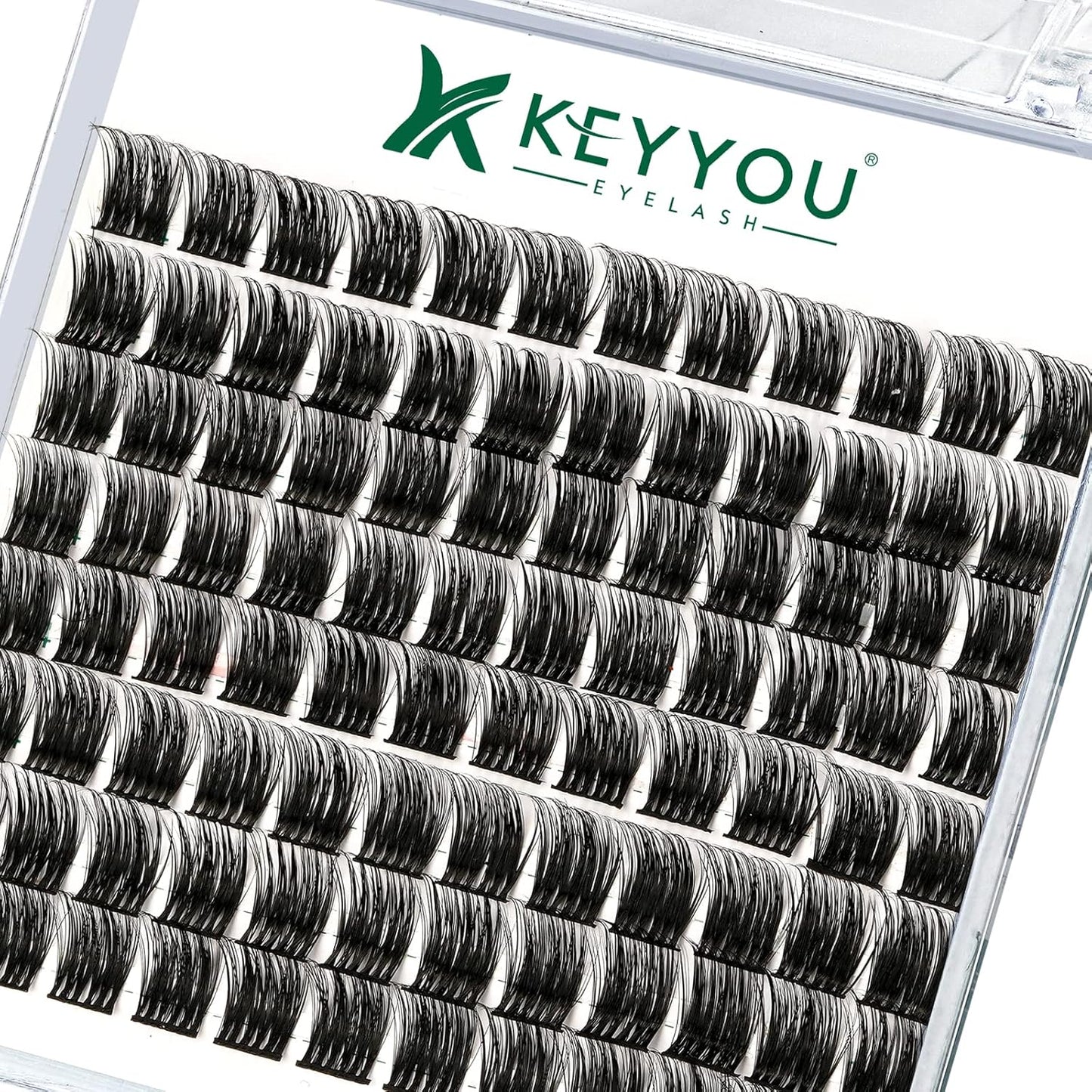 Lash Clusters 96pcs Individual Lashes D Curl 14mm Cluster Lashes KEYYOU Volume Wispy Lash Extension Soft&Comfortable Easy DIY at Home(Y12 D-14mm)