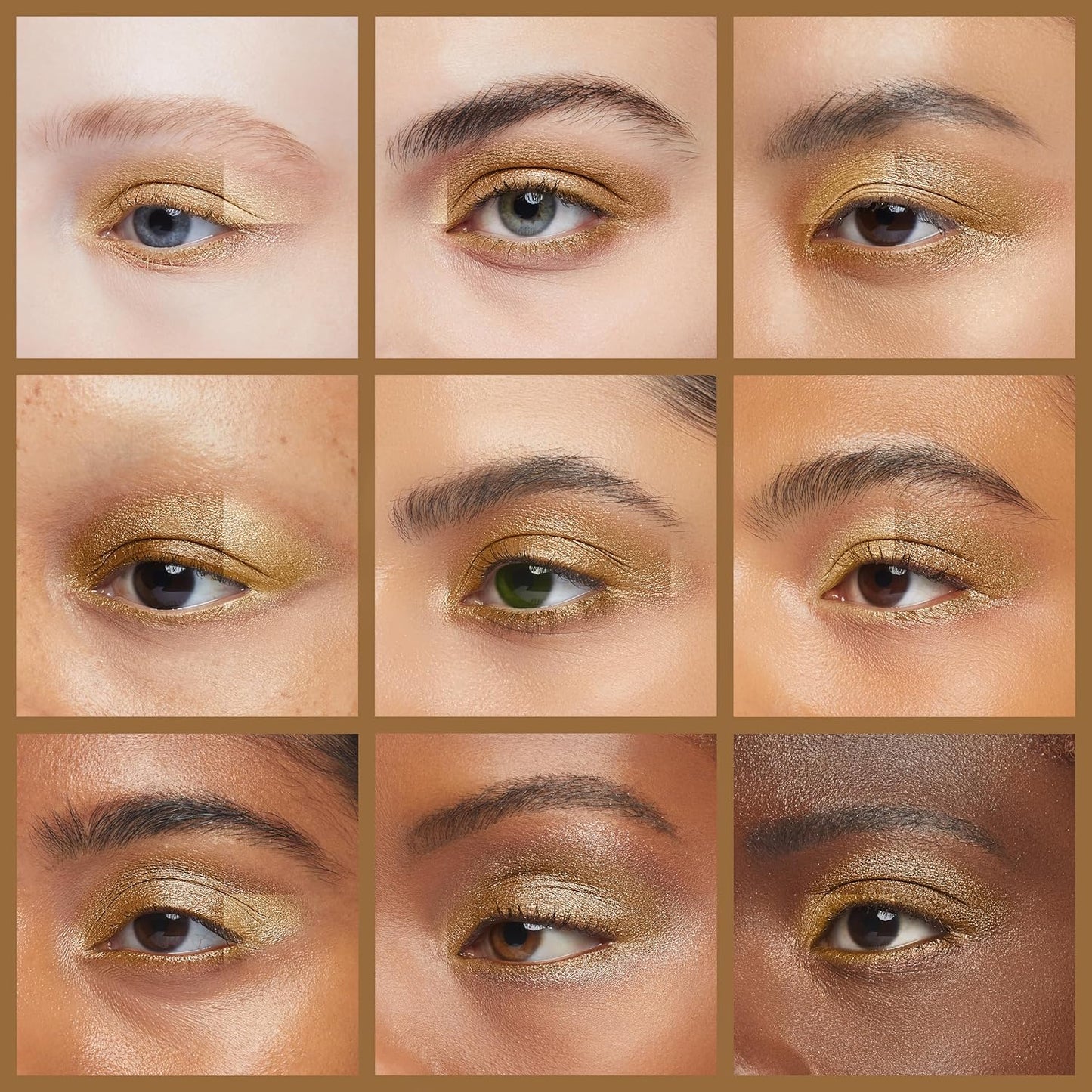 Gold Bronze Shimmering Metallic Copper Pressed Powder Single Vegan Eyeshadow; Talc, Paraben & Cruelty Free